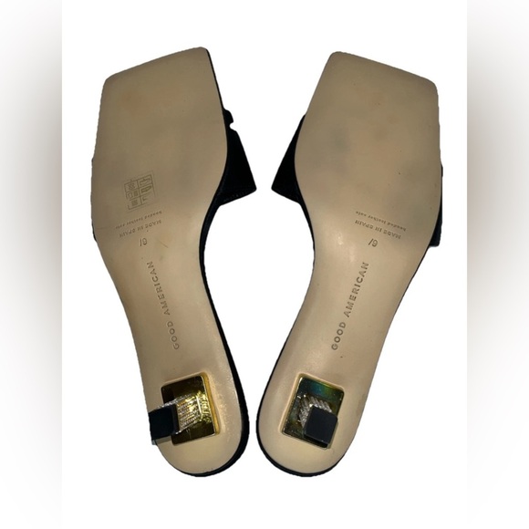 Good American NWOB Kickstand Slide Sandal Mules Black Womens Size‎ 6.5 GA117K-X - Picture 5 of 6